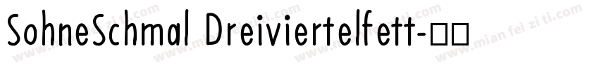 SohneSchmal Dreiviertelfett字体转换